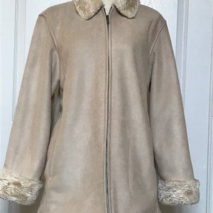 Liz Claiborne Faux Suede Heavyweight Coat